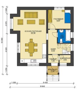 План первого этажа Геленджик