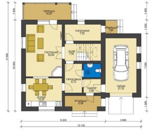 План первого этажа Шатура